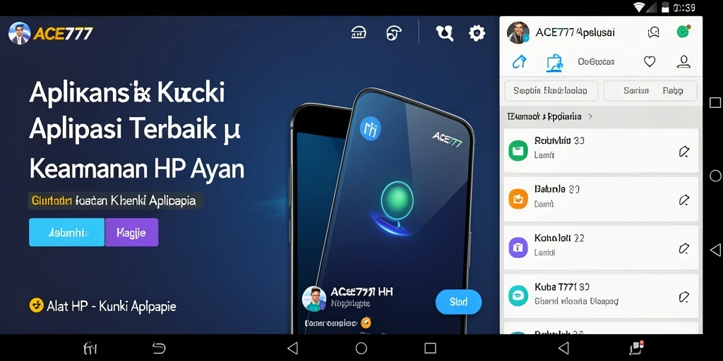Tampilan antarmuka pengguna ACE777 dengan fitur Kunci Aplikasi yang intuitif.