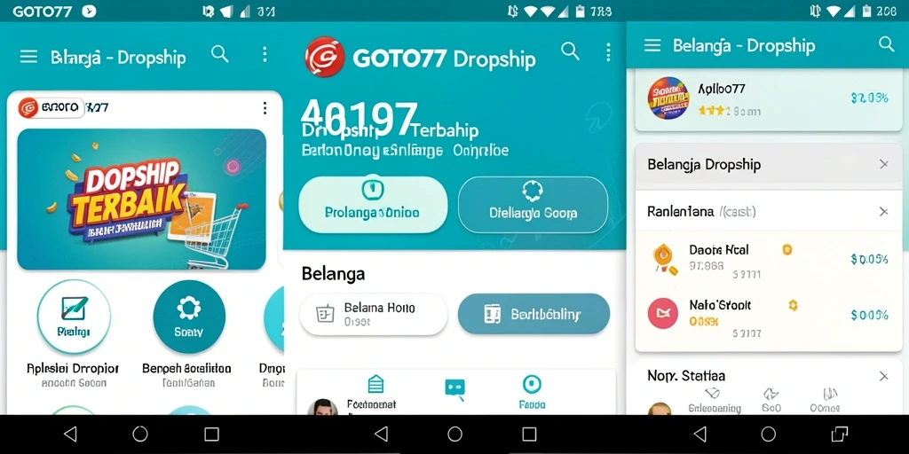 Antarmuka GOTO77 yang sederhana dan mudah digunakan untuk dropshipping.