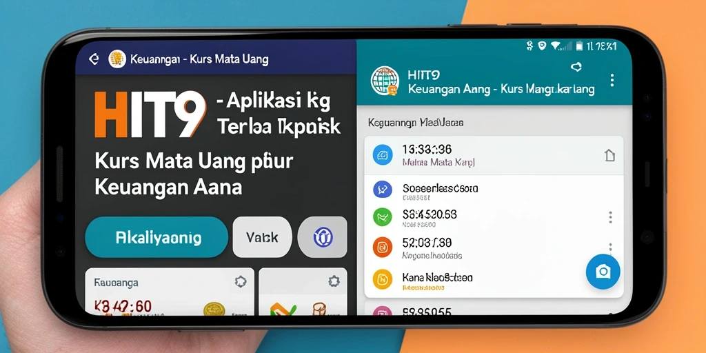 Antarmuka aplikasi HIT9 menampilkan kurs mata uang secara jelas dan informatif.