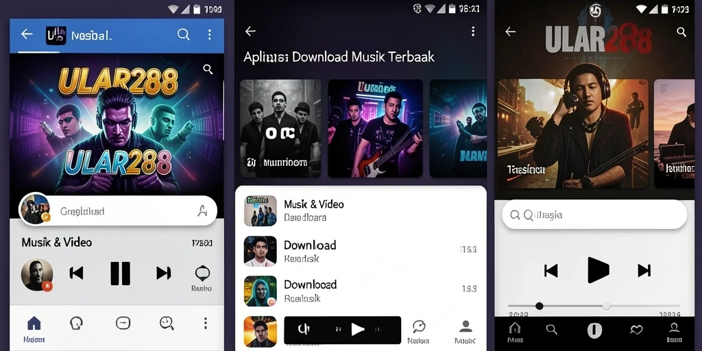 Antarmuka ULAR288 yang memudahkan pengunduhan musik.