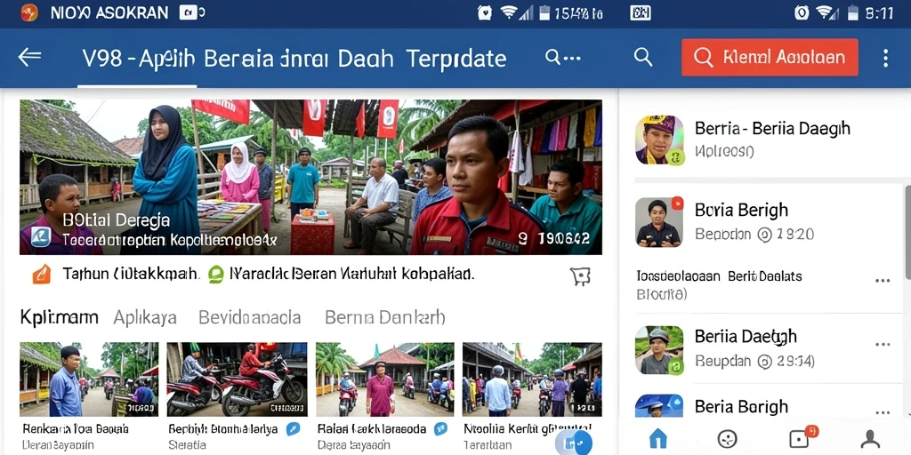 Antarmuka aplikasi V98 yang intuitif dan mudah dipahami.